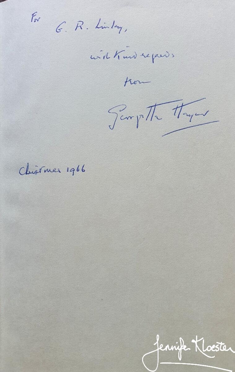 1966 black sheep signed edition to g.r. linley