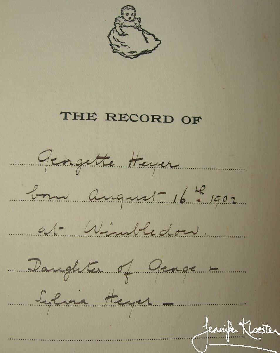 2. the record of georgette heyer