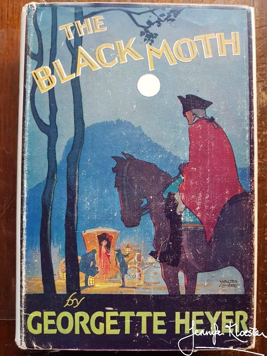 Georgette Heyer,dustjacket,mystery,The Black Moth,
