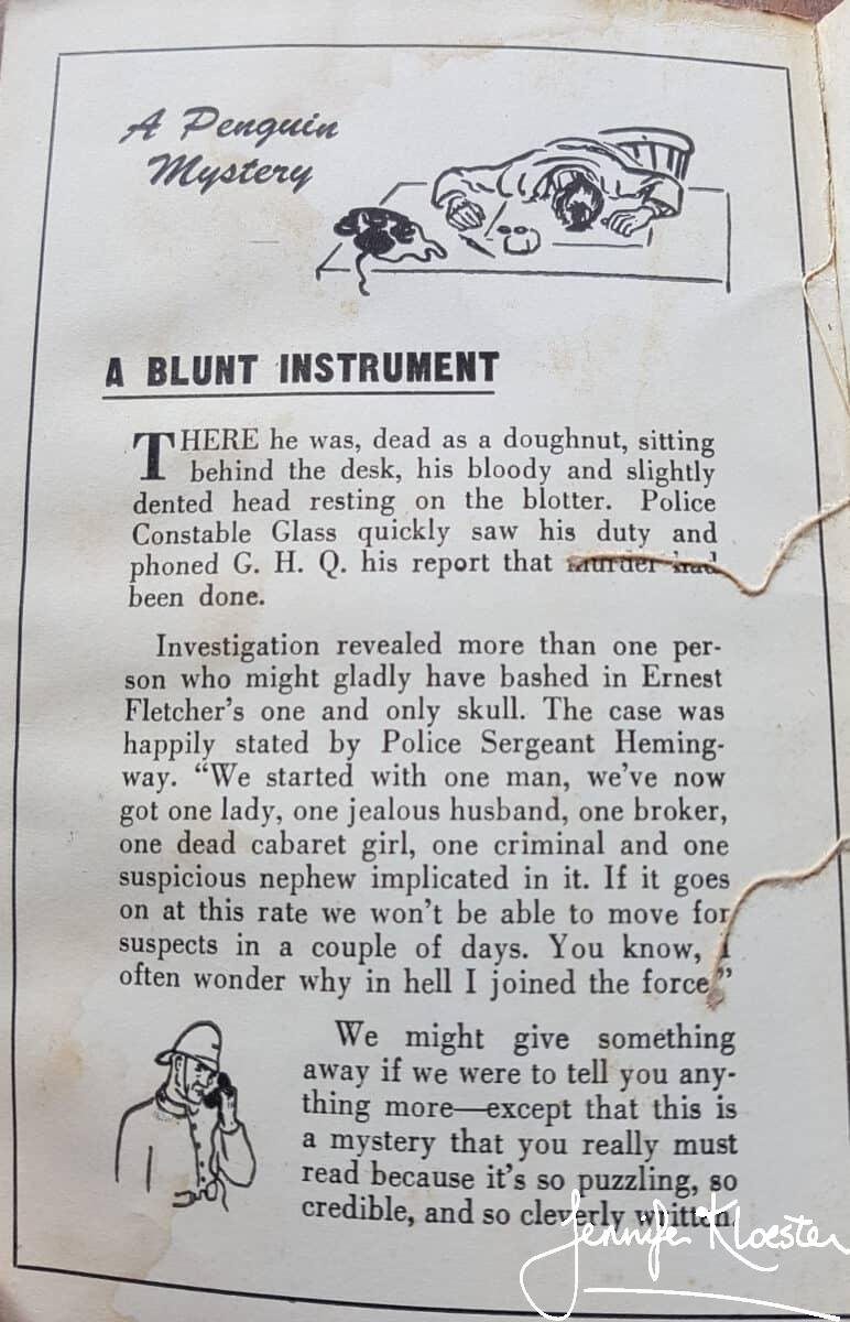 A Blunt Instrument Penguin Inside Flap