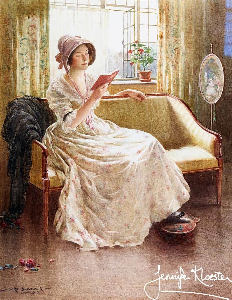 jenny chawleigh loved to read austen a quiet read by william kay blacklock