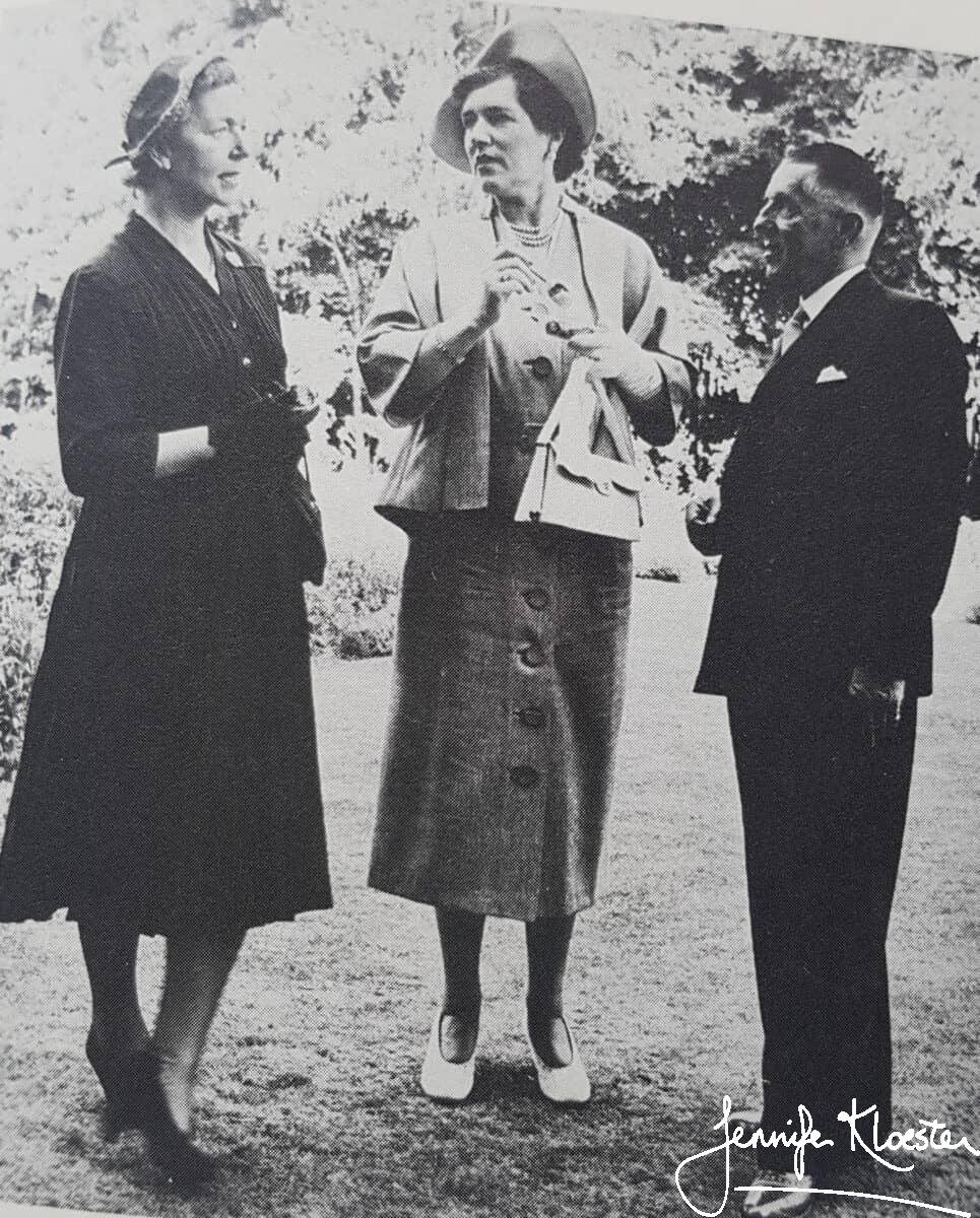 patricia wallace georgette heyer a.s. frere at the heinemann windmill garden party 1952