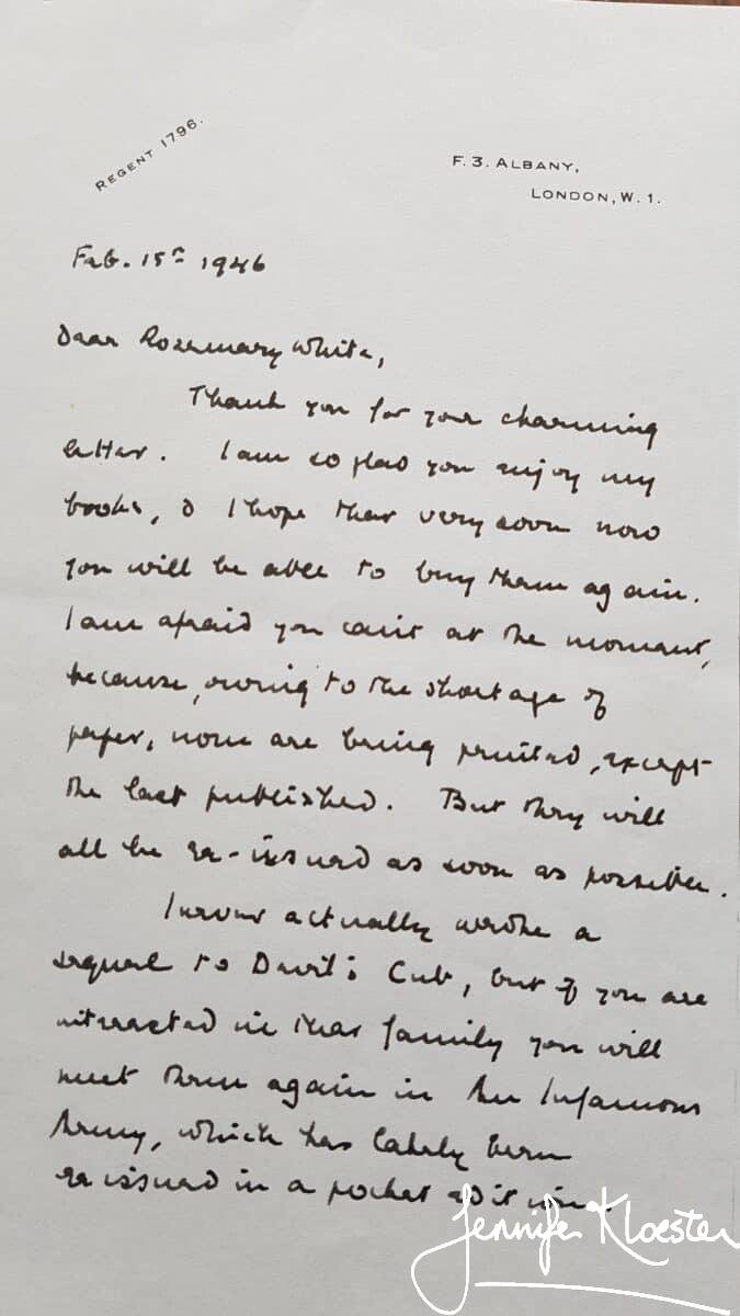 rosemary white letter 1946 page 1