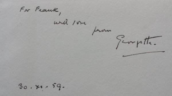 The Unknown Ajax signed to Georgette Heyer's brother Frank Heyer.