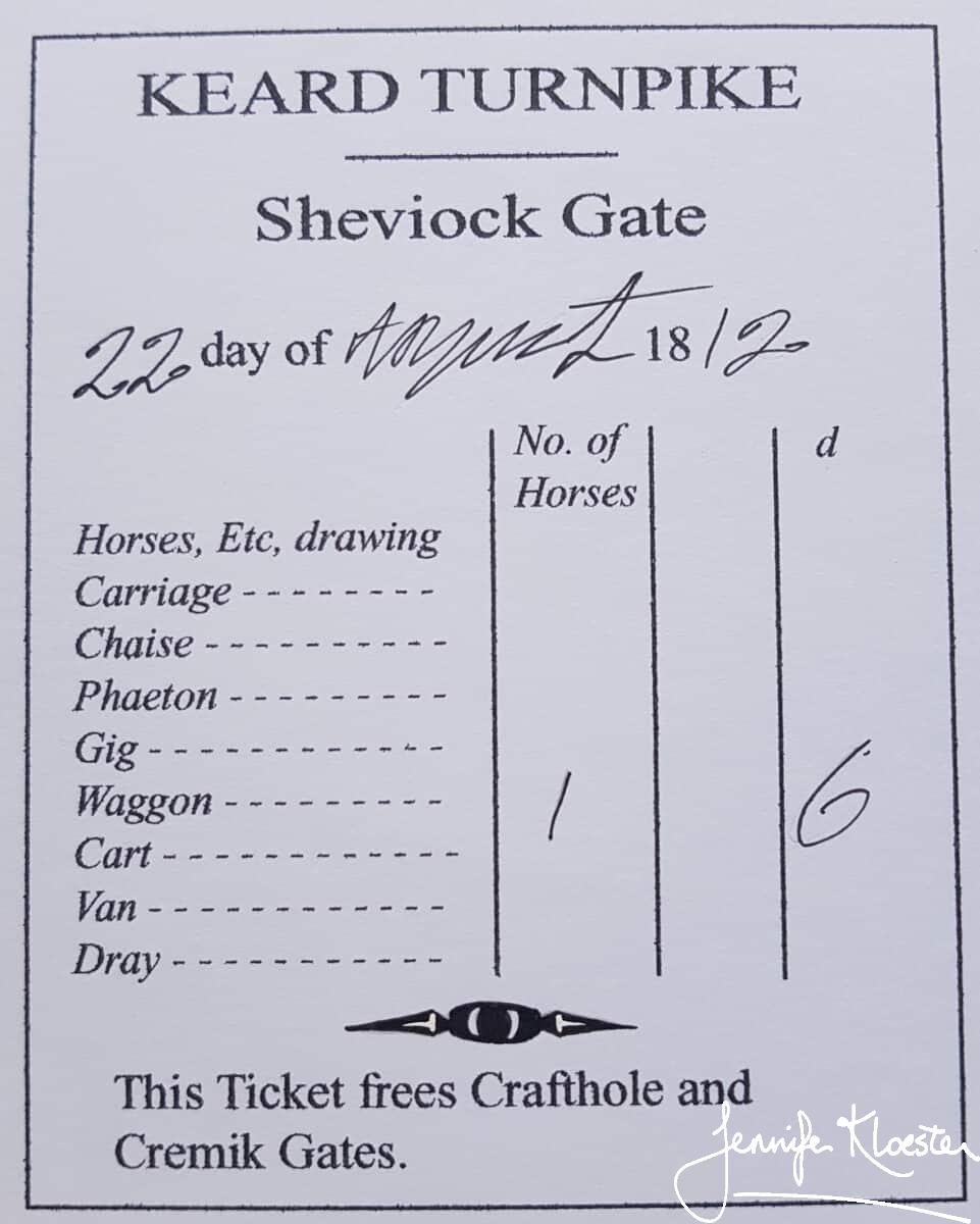 a toll gate ticket